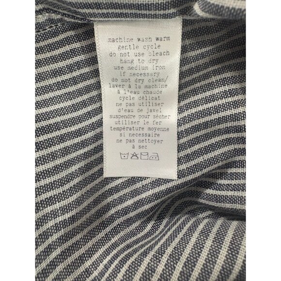 RAG & BONE striped classic fit beach Shirt size S color Black NWT made in USA - Picture 5 of 8